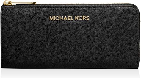 michael michael kors jet set travel saffiano wallet black|michael kors jet set.